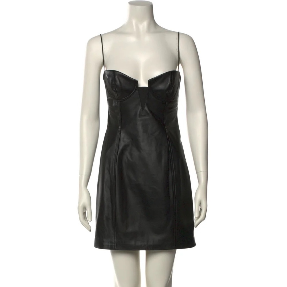 Misha Collection 100% Lamb Leather Mini Dress